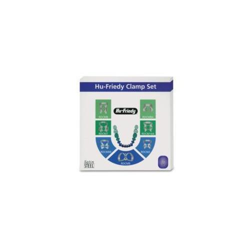 Hu-Friedy RDCSET7 Assorted Rubber Dam Clamp Set Satin Steel Finish Set of 7