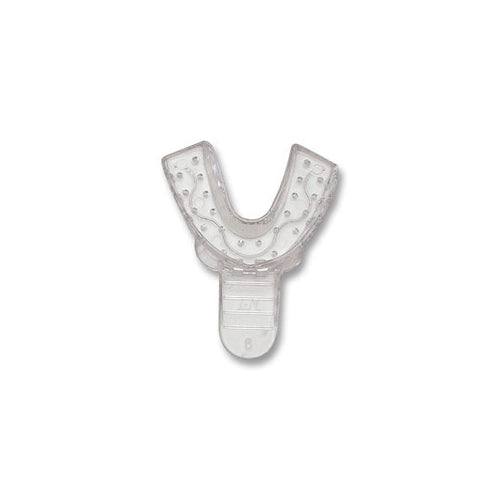 Vista Dental 310006 Clear Plastic Perforated Impression Tray #6 Small Lower 12/Bg