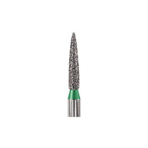 Microcopy 1512.6CS NeoDiamond FG Friction Grip #1512.6 Short Shank Flame Shaped Coarse Grit Diamond Burs 25/PK