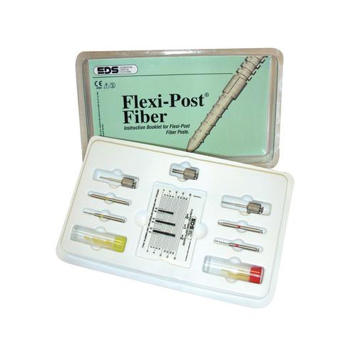 Essential Dental Systems 2110-00 Flexi-Post Fiber Posts Intro Kit #0-1 Yellow Red