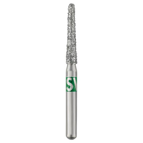 SS White 856-016C-S FG Friction Grip Piranha Short Shank Round End Taper Coarse Grit Diamond Burs 25/Pk