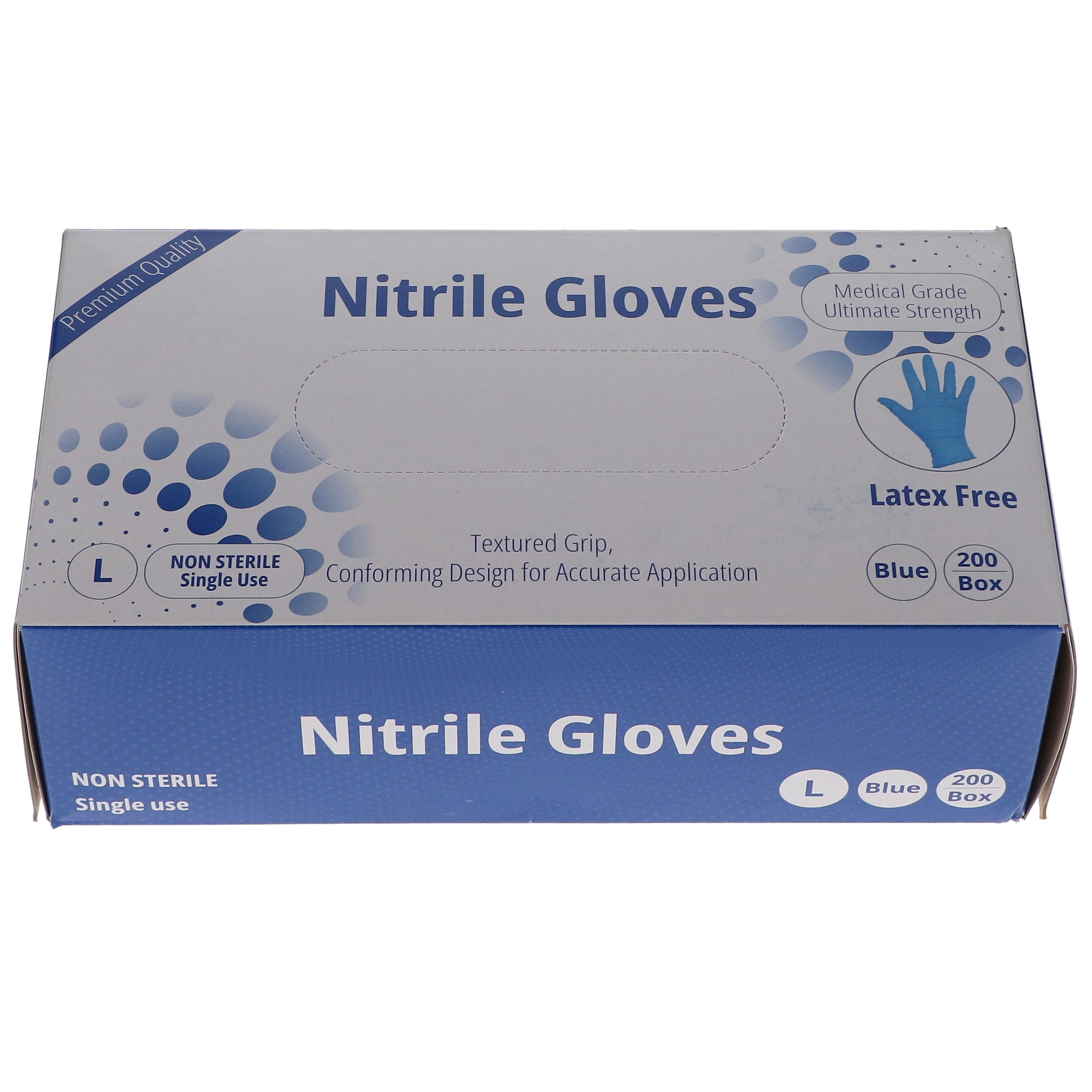 House Brand Dentistry 119203 HSB Nitrile Exam Gloves Large 200/Bx