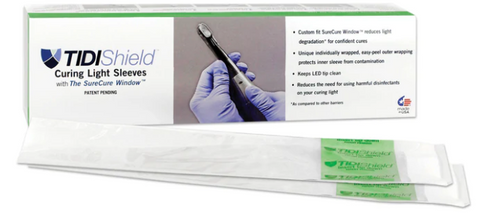 Tidi 21109 TIDIShield Dental Curing Light Barrier Sleeves CW SPEC3 100/Box