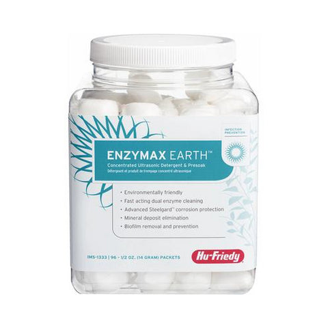 Hu-Friedy IMS-1333 Enzymax Earth Powder Concentrated Ultrasonic Detergent 96/Pk