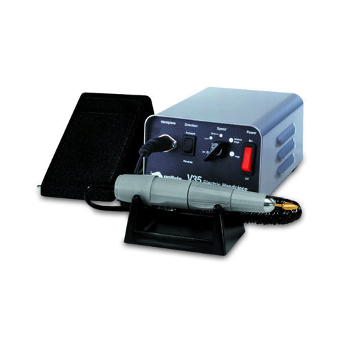 Buffalo 37570 V35 Gray Electric Dental Handpiece System Complete 120V AC Console + Gray HP + Foot Control