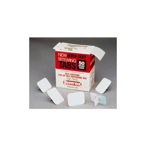 Temrex 2450 Quick-Sert Dental Bite Wing Tabs Self-Adhering 550/Bx