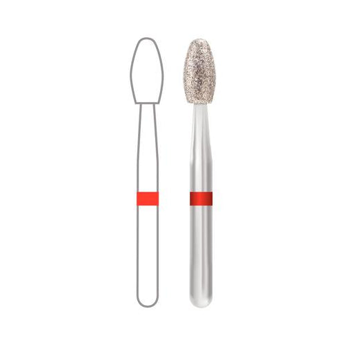 Dentsply Sirona 471400 FG Midwest Friction Grip 379-023F Esthetic Trimming Egg Fine Grit Diamond Burs 5/Pk