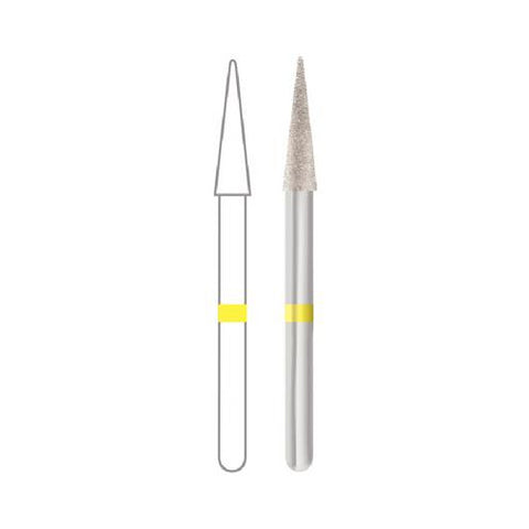 Dentsply Sirona 471514 Midwest FG Friction Grip #859-024EF Needle Shaped Extra Fine Grit Diamond Burs 5/Pk