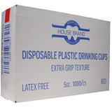 House Brand Dentistry 109261 Plastic Disposable Drinking Cups 5 Oz Red 1000/Cs