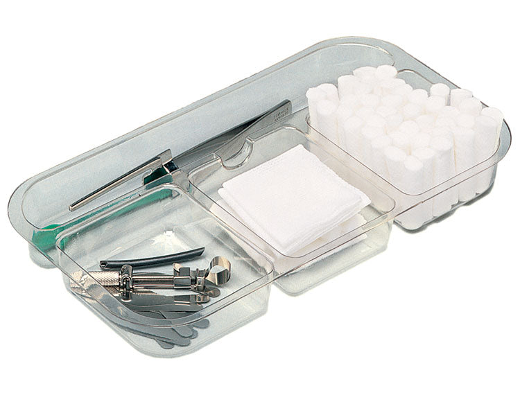 Zirc Dental 20Z466 Procedure Tub Slide Tray Divided 9.75