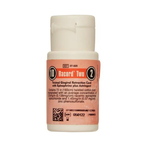 Pascal 07-820 Racord II #10 Thick Twisted Retraction Cord with Epinephrine & Zinc 72