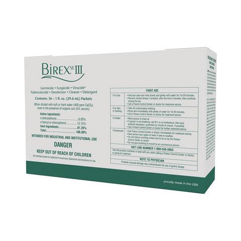 Biotrol 296043 Birex SE III Surface Disinfectant Cleaner Clinic Pack 36/Pk 1 Oz