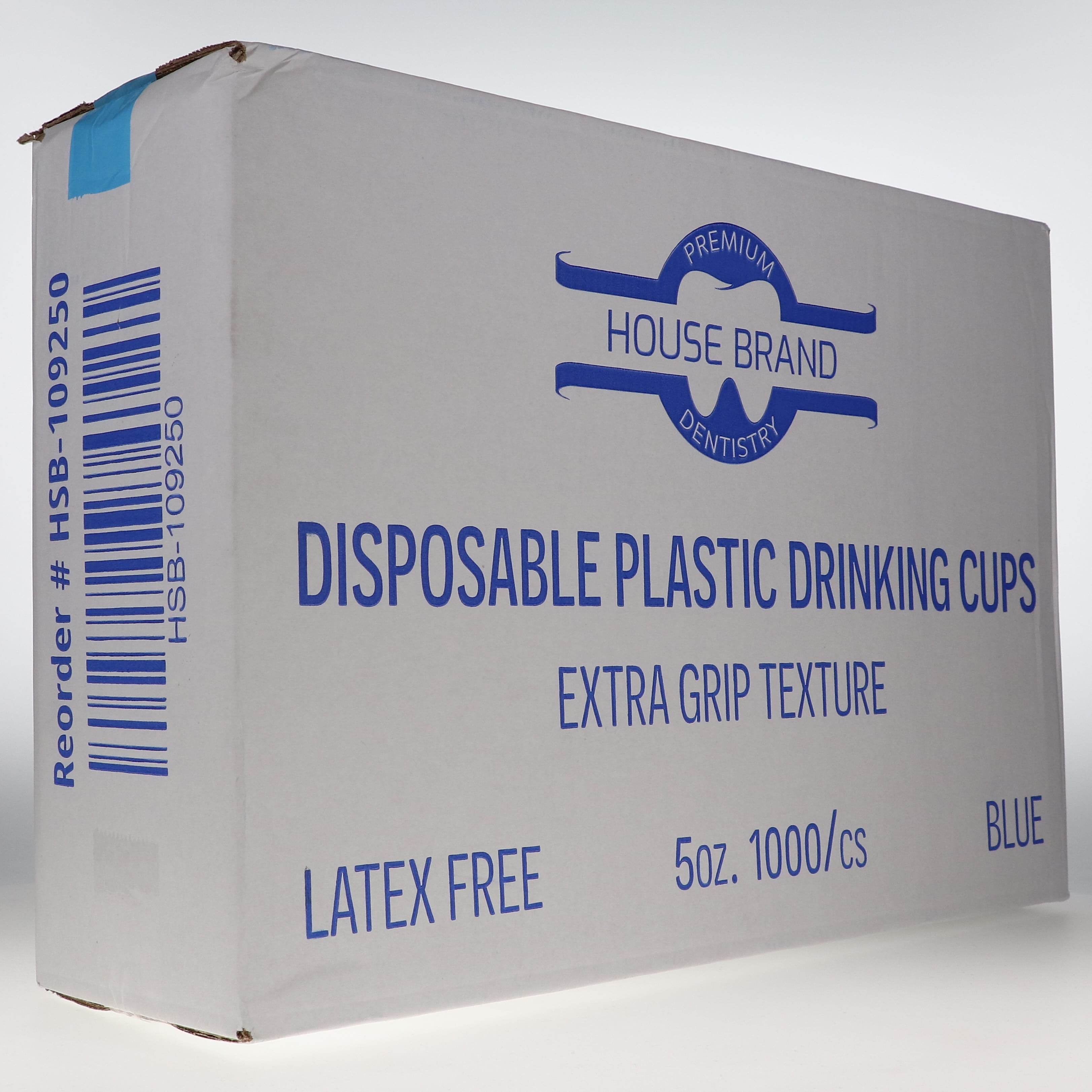 House Brand Dentistry 109250 Disposable Plastic Dental Drinking Cups Blue 1000/Cs 5 Oz