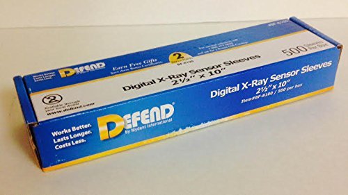 Mydent International (Defend) BF8100 Defend Digital X-Ray Sensor Sleeves 2.5'' x 10'' 500/Bx