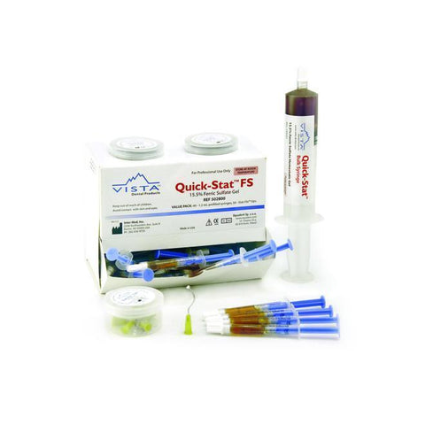 Vista Dental 502800 Quick-Stat Fast Set 155.% Ferric Sulfate Hemostatic Gel Syringe 40/pk