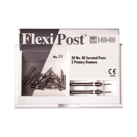 Essential Dental Systems 140-00 Flexi-Post Stainless Steel Posts #00 White 30/Pk