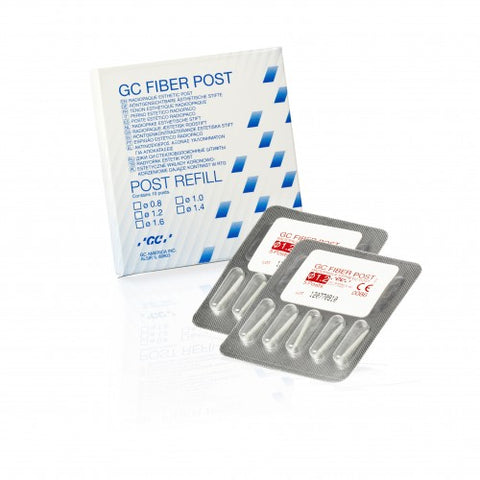 GC 400104 Fiber Endodontic Posts Size #1.2 Radiopaque 10/Pk 400004