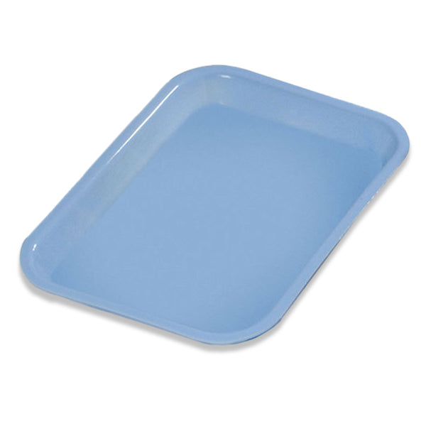 Plasdent 300FMS-2PS Flat Tray Size F Mini Baby Blue 9 5/8" x 6 5/8" x 7/8"