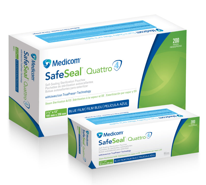 Medicom 88040 Safe-Seal Duet Self Sealing Sterilization Pouches 12