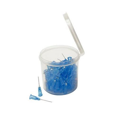 Vista Dental 315125 Appli-Vac Bendable Needle Tips 25 Gauge Blue 3/4" 100/Bx