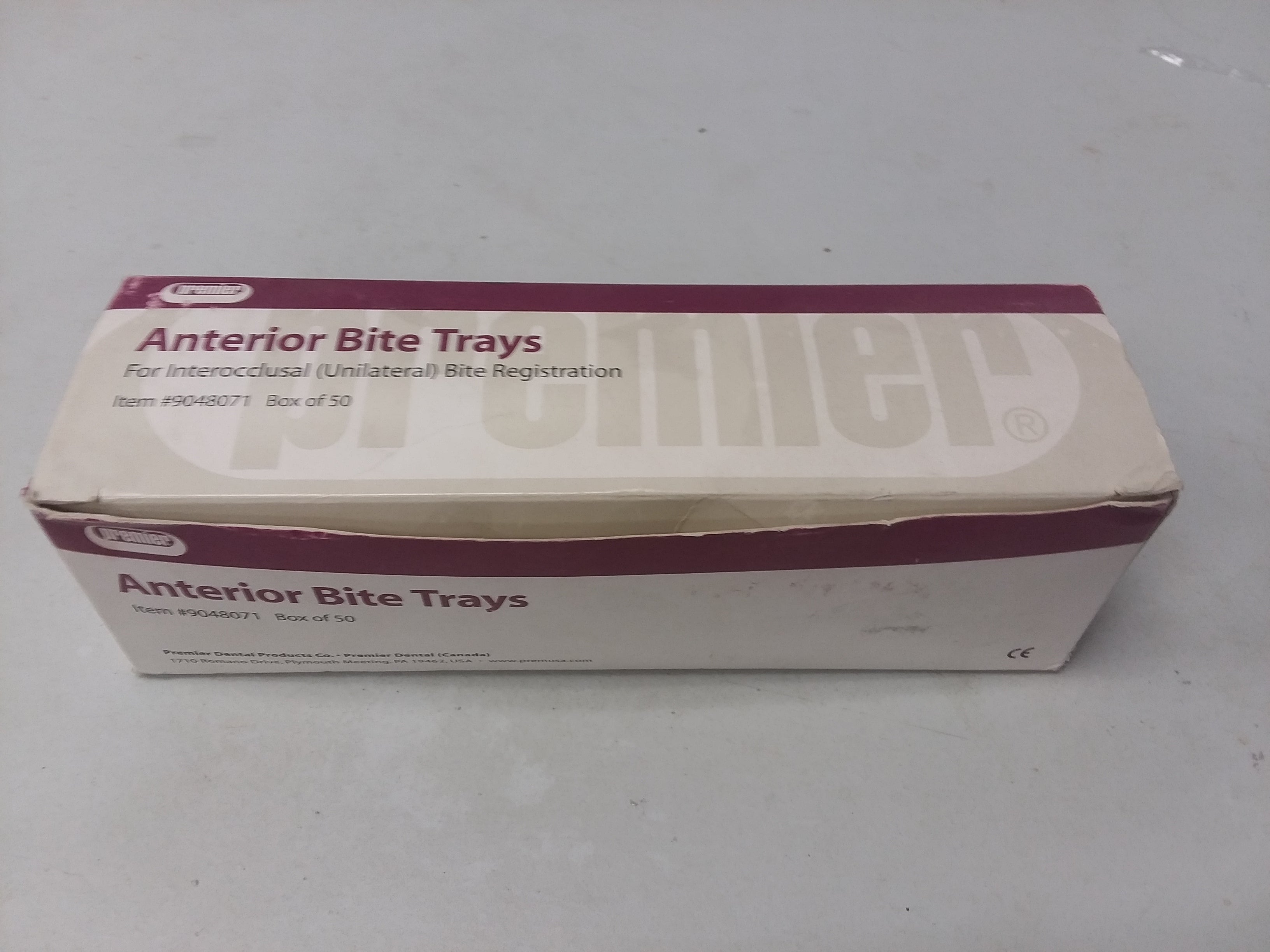 Premier Dental 9048071 Anterior Bite Dental Trays Check for Bite Registration 50/Box
