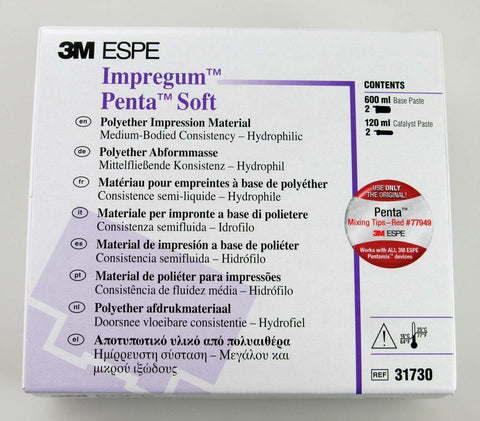 3M ESPE 31730N Impregum Penta Soft Polyether Impression Material Medium Body 2/Pk