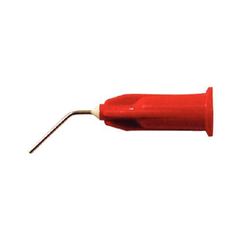 Pulpdent 23R20 Pre-Bent Applicator Dispenser Tips 23 Gauge 1/2" Red Luer Lock 20/Pk