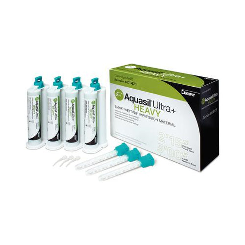 Dentsply 678675 Aquasil Ultra+ Heavy Body Regular Set VPS Cartridges 4/Pk 50 mL EXP Jan 2023