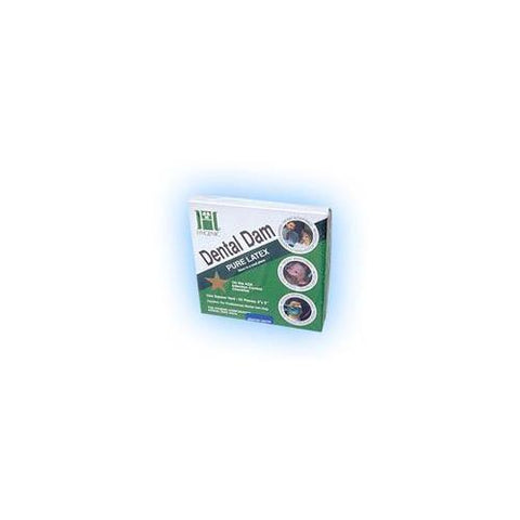 Coltene Whaledent H02141 Hygenic Rubber Dental Dams 5" x 5" Thin Green 52/Bx