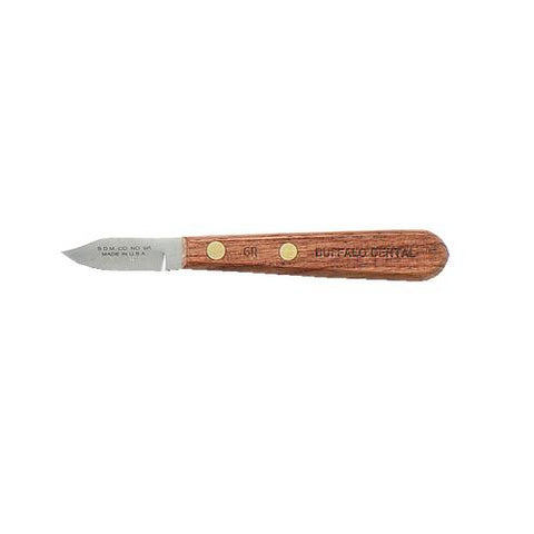 Buffalo Dental 55570 Lab Knife Plaster 6R 1.5" Curved Blade Rosewood Handle