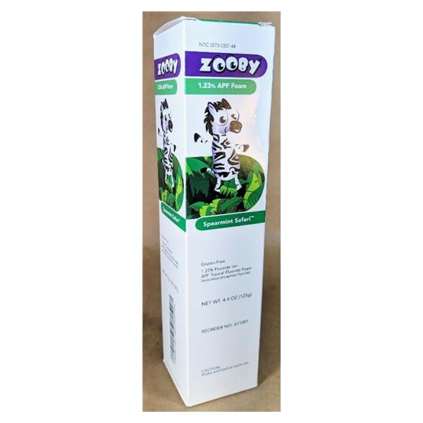 Young Dental 611001 Zooby Spearmint Safari Fluoride Foam 1.23% APF 4.4 Oz