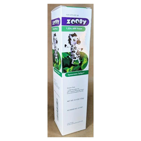 Young Dental 611001 Zooby Spearmint Safari Fluoride Foam 1.23% APF 4.4 Oz