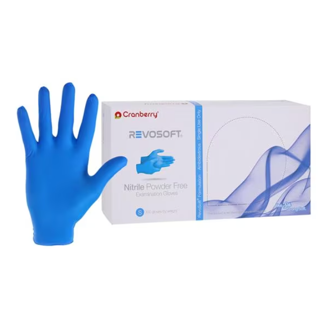 Cranberry CR3277 RevoSoft Nitrile Exam Gloves Medium Powder Free 300/Pk