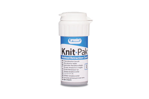 Premier Dental 9007555 Knit-Pak Knitted Retraction Cord Plain Size #2 100"