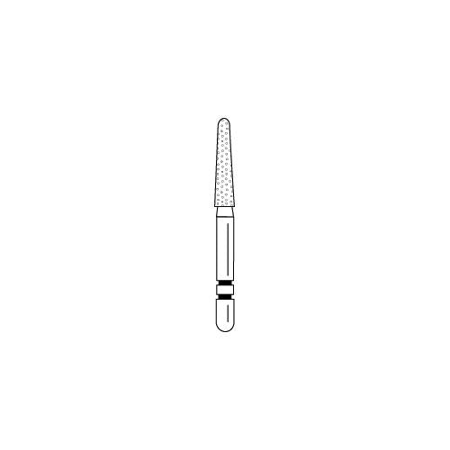 Premier Dental 2015487 Two Striper Friction Grip FG #770.8F Fine Round End Taper Diamond Burs 5/Pk