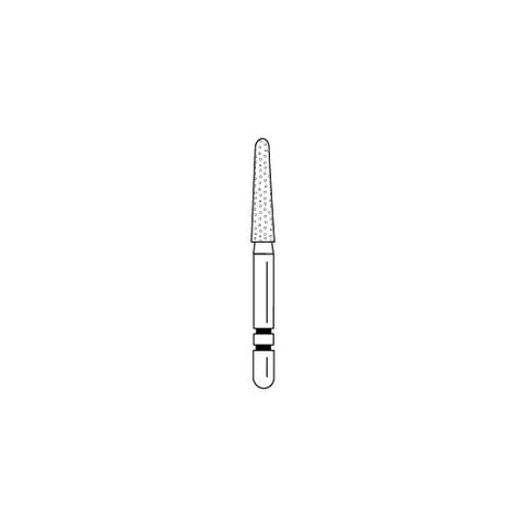 Premier Dental 2015487 Two Striper Friction Grip FG #770.8F Fine Round End Taper Diamond Burs 5/Pk