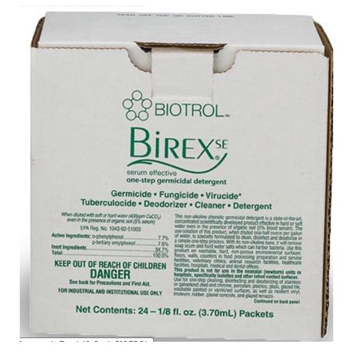 Biotrol BI025 Birex SE One Step Germicidal Detergent Disinfectant 1/8 Oz 24/Pk