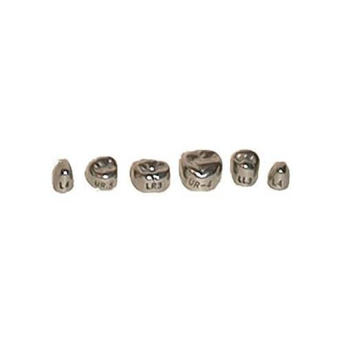 House Brand EV1UL4 Evolve Stainless Steel Primary Molar Crowns 1st Upper Left #4 5/Pk