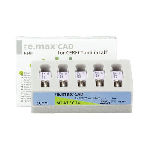 Vivadent Ivoclar IPS e.max CAD CEREC Blocks InLab 5/Pk