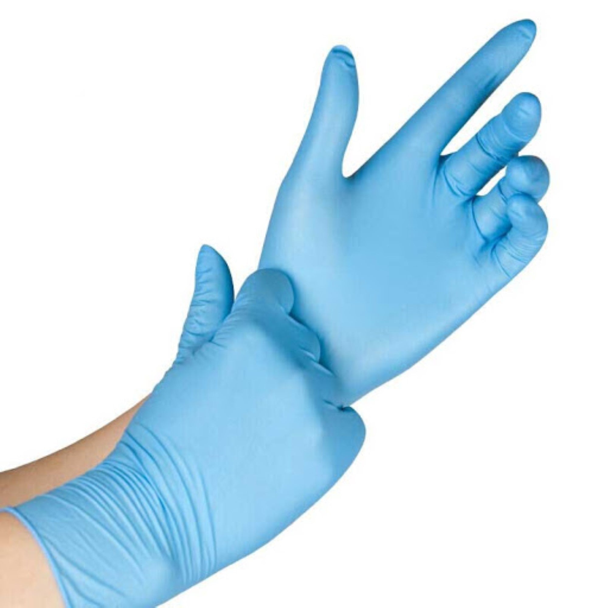 House Brand Dentistry 119134 Nitrile Exam Gloves Powder Free Textured Blue 100/Bx Extra Large