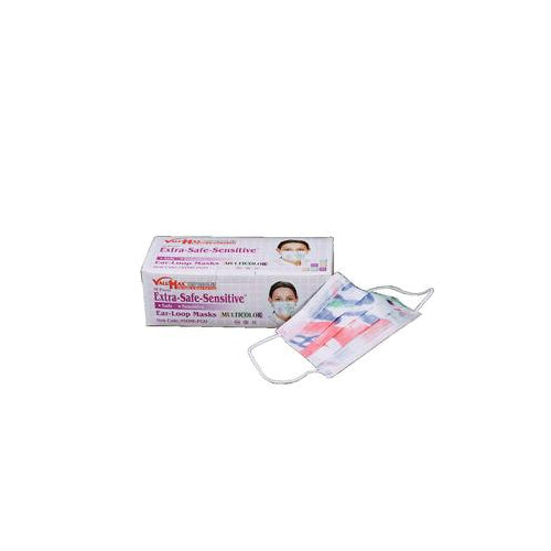 ValuMax 5430E-PGO Extra-Safe Sensitive Earloop Face Masks Multicolor 99.7% PFE 50/Box