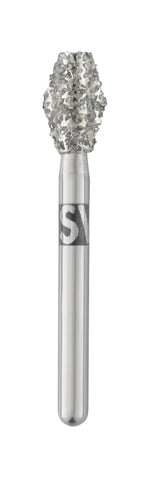 SS White 811-033SC Piranha FG Friction Grip Barrel Shaped Super Coarse Grit Diamond Burs 25/Pk