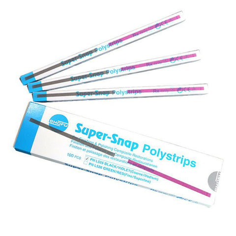 Shofu Dental L525 Super-Snap Polystrips Coarse / Medium Black/Violet 100/Bx