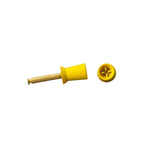 WaterPik 085233-144 Densco Ribbed & Webbed RA Latch Firm Yellow with Skirt Prophy Cups 144/Bx