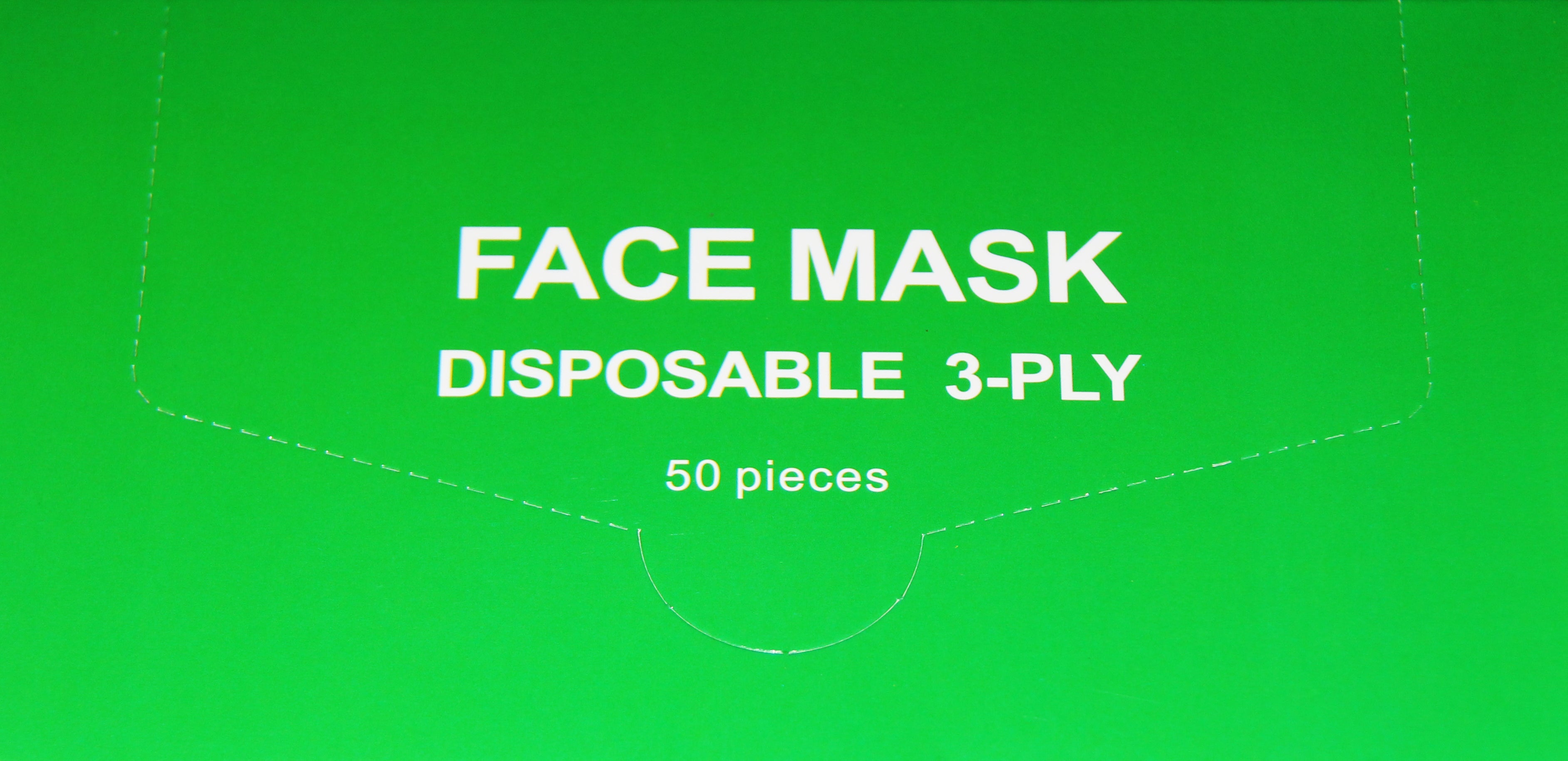 Xian Wanli 908220 Disposable 3-Ply Surgical Face Masks EN 14683 Level IIR (ASTM 3 Equivalent) BFE 99% 50/Pk