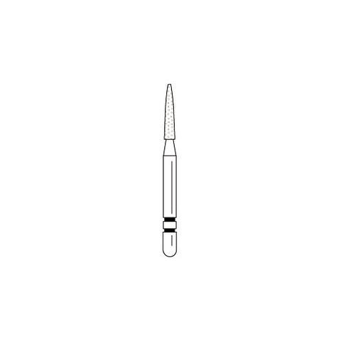 Premier Dental 2015122 Two Striper FG Friction Grip 260.6.5 Coarse Grit Flame Shaped Diamond Burs 5/Pk