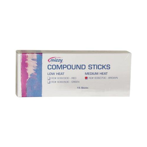 Keystone 6060700 Mizzy Impression Compound Sticks Brown Medium Heat 15/Pk