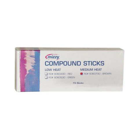 Keystone 6060700 Mizzy Impression Compound Sticks Brown Medium Heat 15/Pk