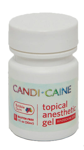 House Brand AN304 Candi-Caine Topical Dental Benzocaine Gel 1 Oz Bottle Strawberry