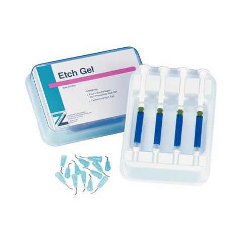 DMG America 61901 Zenith 40% Etch Dental Gel Syringe Kit Blue 1.2 mL 4/Pk